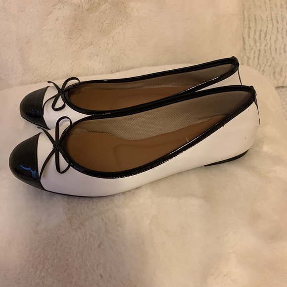 Fm/Ny black & White ballet flats - Picture 4 of 9